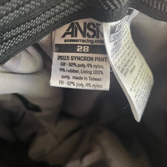 Answer Pants Size 28 Motocross Dirtbike Motorcycle Pant - Picture 5 of 6